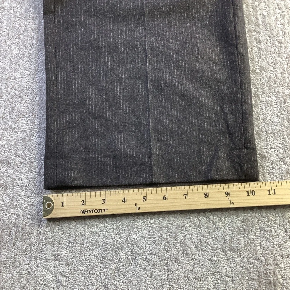 Sandro Womens Brown Pinstripe Wool Blend Wide Leg Drawstring‎ Pants 42 NWT